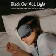 thumbnail image 3 of Mulberry Silk Sleep Eye Mask Blindfold with Elastic Strap Headband, Soft Eye Cover Eyeshade for Night Sleeping, Travel, Nap(Black), 3 of 6