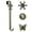 Brass Sun, variant on Haute Decor Adapt Adjustable Length Wreath Hanger with Interchangeable Icons (Antique Brass-Sun/Snowflake/Bee/Pumpkin)- 4 Door Wreath Hangers in 1