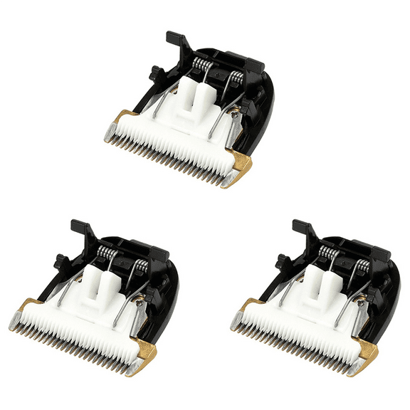 3X Grooming Ceramic Cutter Head Blade 40mm 24 Teeth for Animal Clipper Trimmer,3 x clipper blades,Black