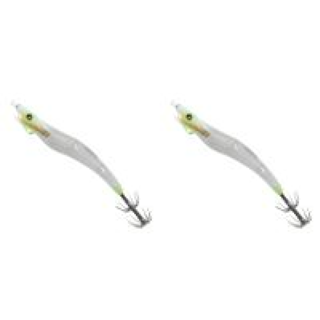 Señuelo de madera UV luminoso pulpo sepia cebo de pesca con anzuelo de calamar verde