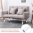 thumbnail image 3 of 24 Pieces Non-slip Knit Chair Leg Socks, Prevent Scratches And Reduce Noise, Easy To Move, White, 3 of 5
