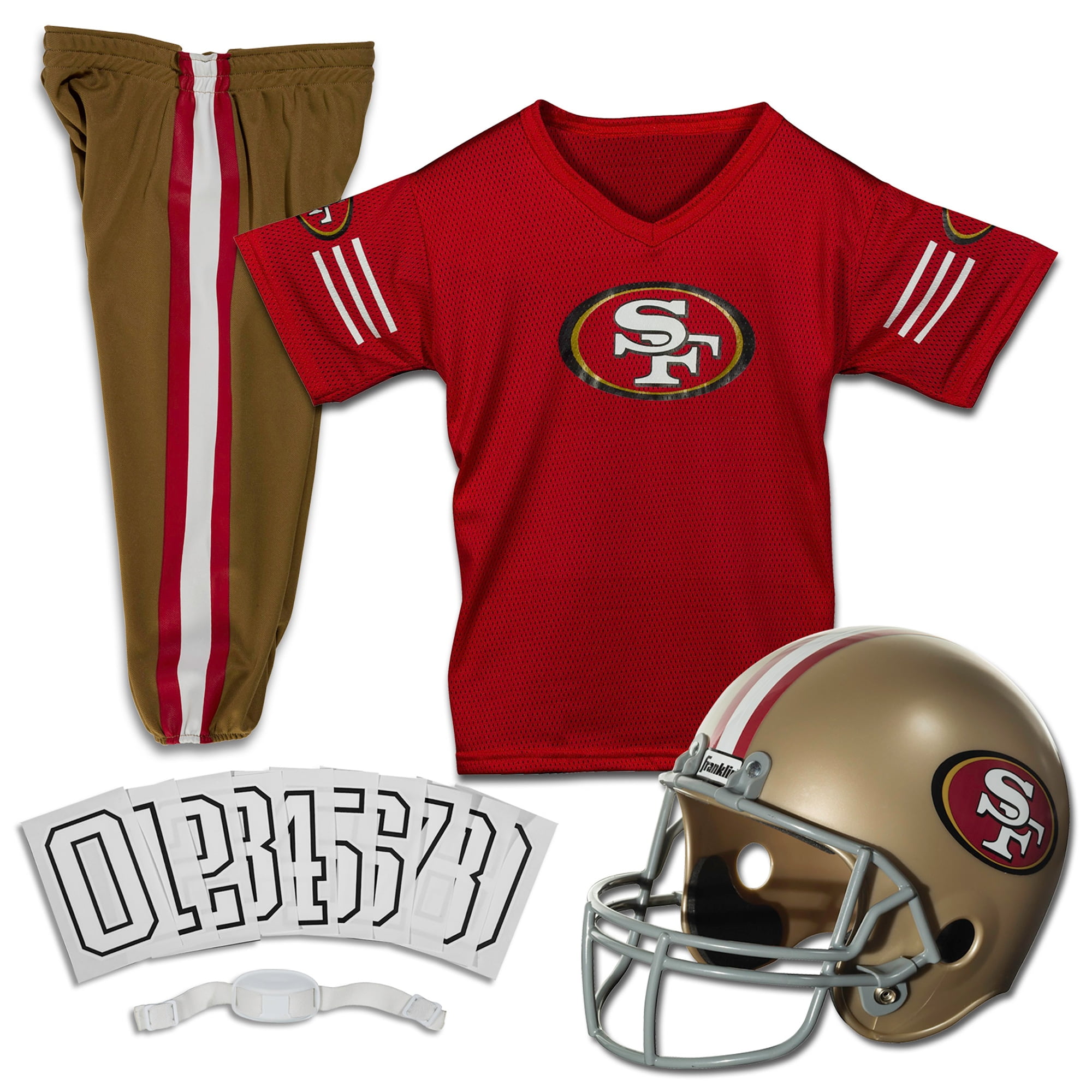 Franklin Sports NFL San Francisco 49ers Deluxe Uniform Set, Medium