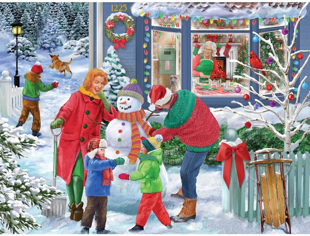 Bits & Pieces 3-Pack 500-Piece Home for the Holidays Jigsaw Puzzles, 18×24″