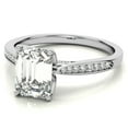 thumbnail image 3 of 3.00 Cts Octagon Moissanite Solitaire Engagement Ring for Women 18K White Gold Plated Bridal Wedding Ring 925 Sterling Silver Ring Gift for Her, 3 of 6
