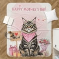 thumbnail image 4 of Happy Mother's Day Maine Coon Love Cat Mom Heart Flower Cozy Sherpa Blanket Cat Lover Kitten Owner Gifts Warm Soft Throw Blanket - 12004, 4 of 5