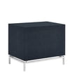 thumbnail image 3 of Nicole Miller Daenerys MDF Side Table, 2 Drawers, Navy/Chrome, 23.7L x 16W x 21H, 3 of 10