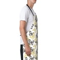thumbnail image 3 of Lsque Golden Glitter Butterflies Waterproof Apron Chef Aprons for Men Heavy Duty Chemical Work Apron Extra Long Grilling Aprons with Adjustable Bib Apron, 3 of 9