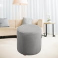thumbnail image 3 of Langgg Housse Extensible pour Ottoman Protecteur de Meubles Protecteur de Meubles Rond Canapé Repose-Pieds Protecteur Housse de Canapé Ottoman Extensible Maison Gris, 3 of 8