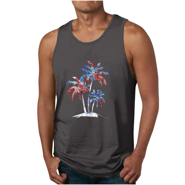 Camiseta de Cuello Redondo sin Mangas para Hombres Camiseta de Cuello Redondo para Hombres