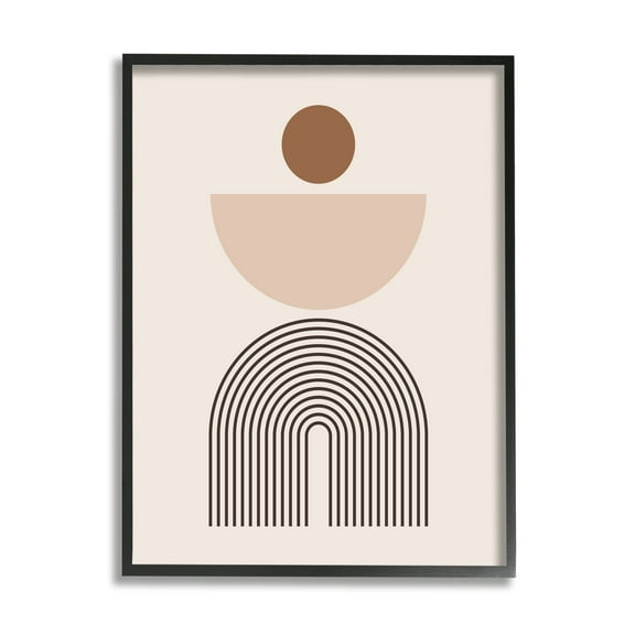 Stupell Industries Abstract Boho Shapes Abstract Painting Black Framed Art Print Wall Art, 11 x 14