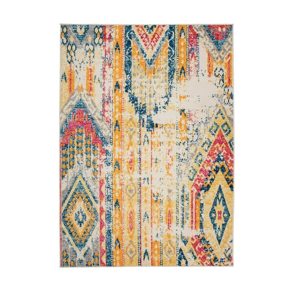 Bohemian Geometric Modern Multi 5'x7' Area Rug