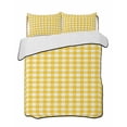 thumbnail image 2 of Yellow Full Size Down Alternative Comforter, Lightweight Comforter Quilt Bedding Set with Pillow Shams Country French Rustic Buffalo Plaid Modern Art All Seasons Bed Comforter Duvet Insert 78"x90", 2 of 7