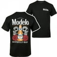 thumbnail image 1 of Modelo Especial Skulls and Roses Masterfully Made Front/Back T-Shirt-XLarge, 1 of 3