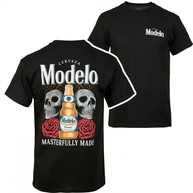 Modelo Especial Skulls and Roses Masterfully Made Front/Back T-Shirt-XLarge