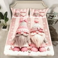 thumbnail image 2 of Castle Fairy Teens Girls Kawaii Pink Gnome 4-Piece Full Size Sheets,Merry Christmas Snowflake Bed Sheets,Happy New Year Lightweight Sheet Sets,Luxury Bedroom Decor, 2 of 7