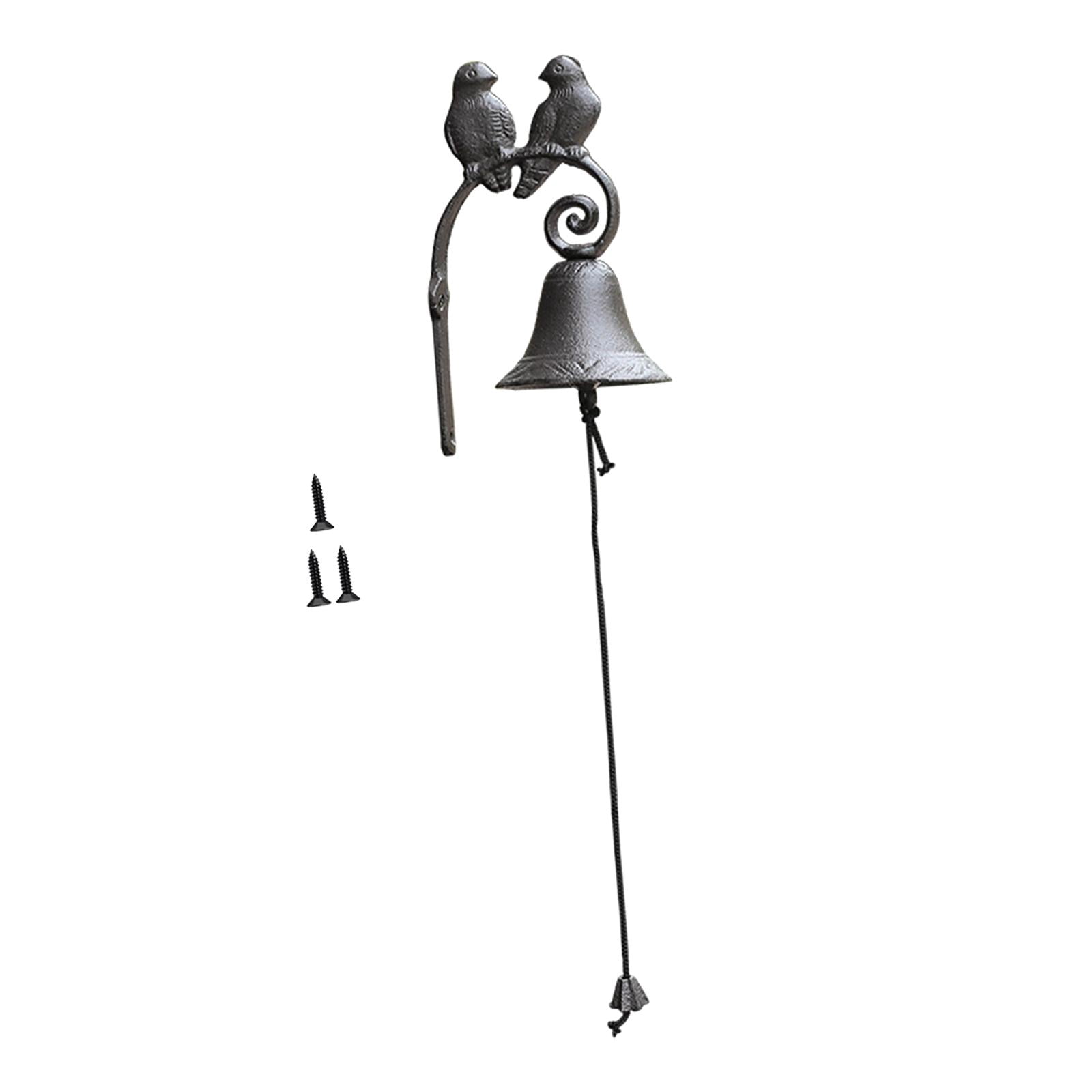Fancyes Wall Hanging Bell Cast Iron Dinner Bell ,Entry Door Bell ,Metal Decorative Bell, Wall Mounted Hanging Door Bell for Farmhouse
