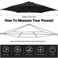 thumbnail image 4 of YOPTOP Parasol de Remplacement pour Parasol de 6,6 Pi à 6 Baleines, Parasol de Marché pour Table, Parasol d'Extérieur pour Terrasse, Housse de Remplacement, Noir, 4 of 8