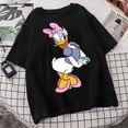 thumbnail image 1 of Disney-Camiseta con estampado de dibujos animados para mujer, ropa de calle de manga corta con cuello redondo, Pato Donald, Margarita y pato, 1 of 4