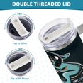 thumbnail image 5 of Motorcycle Dog 40 oz Tumbler with Handle Insulated&nbsp;Travel Mug&nbsp;Lid Straw Leak Proof Steel Vacuum Water Bottles Glasses Fits in Car Cup Holder, 5 of 7