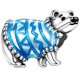 thumbnail image 1 of Charm oso polar navidad invierno XmasBear02 1Pza Plata S925 Chapa Separador Fijo Oso Polar Azul/Plata Caja Blanca 4x4cm., 1 of 4