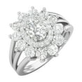 thumbnail image 2 of AVDAN 1.40 Ctw Oval Shape Moissanite 925 Sterling Silver Solitaire Women Ring, 2 of 4