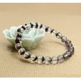 thumbnail image 3 of Natural Green Ghost Phantom Quartz Handmade Gemstone 8mm Round Beads Elastic Bracelet 7" Unisex, 3 of 3