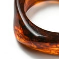 thumbnail image 3 of Acrylic Bangle for Women Irregular Square Coconut Brown Inner Diameter: 2-3/8 inch(6.15cm), 3 of 3