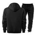thumbnail image 3 of CCRFTGI Men Sweatsuits Sets Fall Military Zipper Sweatshirts Sweatsuits Sets Vintage Loose Fit Hoodie and Sweatpants Set for Men with Pockets Black XL, 3 of 4