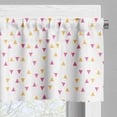 thumbnail image 3 of Ambesonne Abstract Valance Pack of 2, Minimal Simple Triangles, 54"X18", Pink Pale Orange, 3 of 5