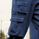 thumbnail image 4 of Pantalones largos de verano para hombre, casuales, de moda, de color sólido, con cordón y cintura elástica., 4 of 6