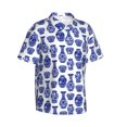 thumbnail image 2 of Daiia Blue Vases Hawaiian Shirt for Men Gentle Cotton Regular Short Sleeve Casual-Medium, 2 of 9