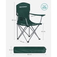 thumbnail image 5 of SONGMICS Silla de Camping, Juego de 2 Sillas de Exterior, Respaldo Alto, Apoyabrazos, Bolsillo para Tazas, Portátil, Plegable, Carga de 330 lbs, Acampada, Jardín, Pesca, Terraza, Verde Oscuro, 5 of 5