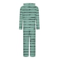 thumbnail image 3 of Womens Tracksuits 2 Piece Outfits Full Zip Sweatshirt Hoodie Jacket and Elastic Drawstring Long Pant Sets Sportswear (M, Green|Stripes), 3 of 4