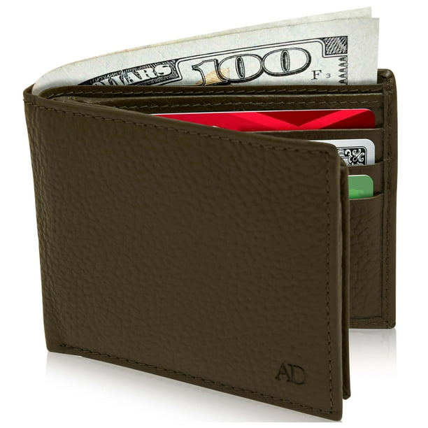 Dreamer mens synthetic leather wallet money pockets credit/id cards holder purse 2 colors. walmart