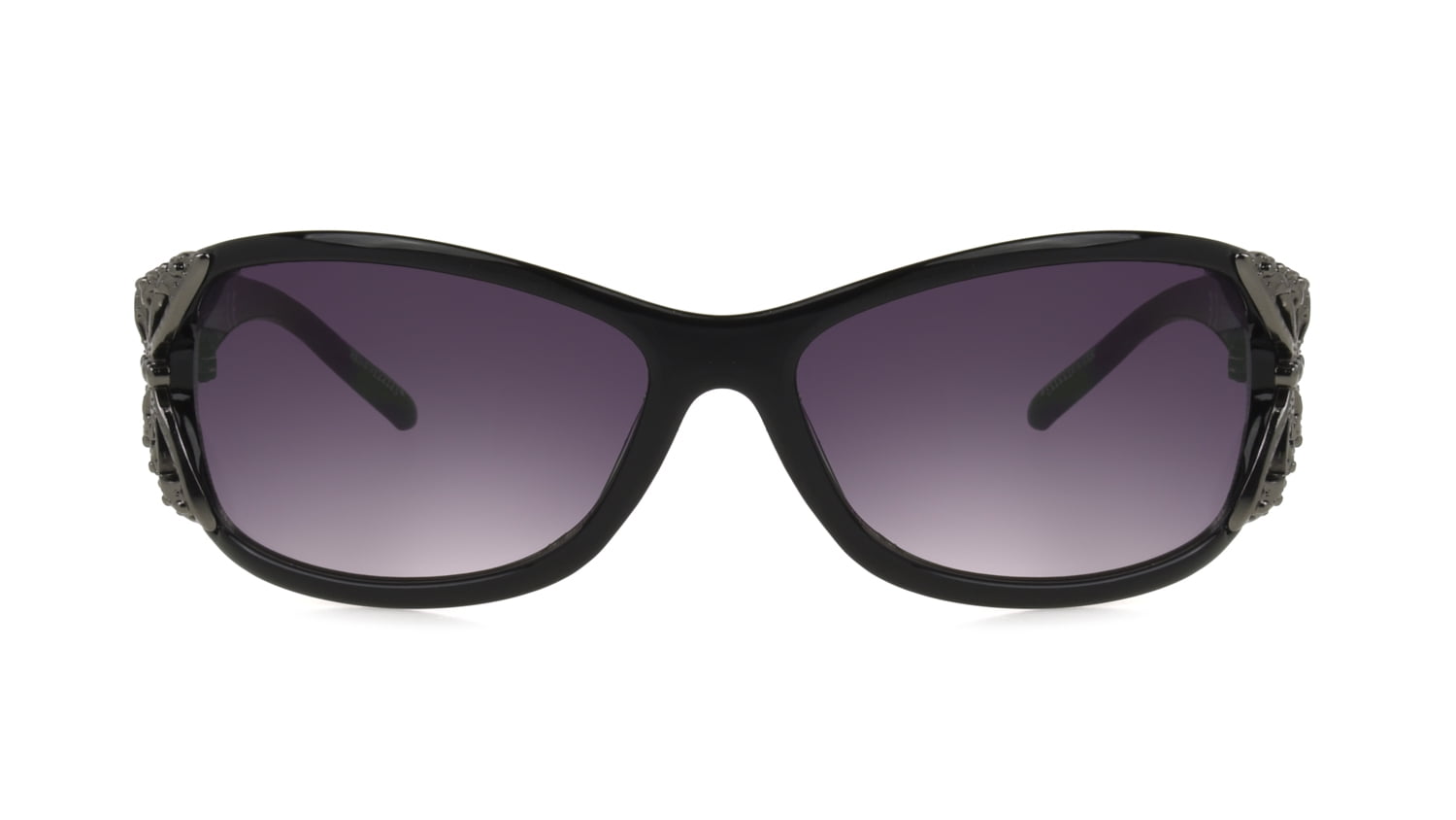 Foster Grant Women's Oval Black Sunglass