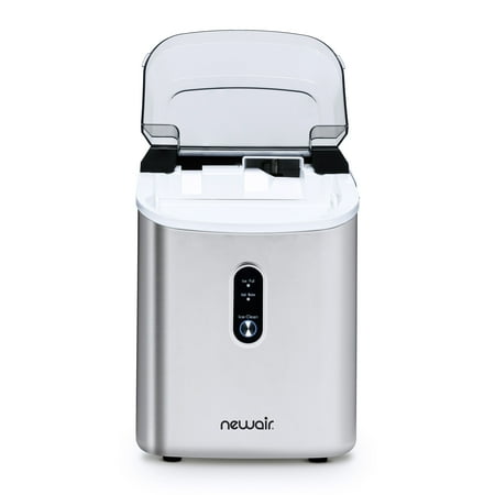 NewAir - 26 lbs. Countertop Nugget Ice Maker - Stainless Steel