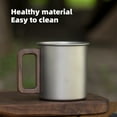 thumbnail image 3 of Camping Ti Camping Cup Pura Ti Tail Taza Manja de Madera Gran Capacidad Al Aire Libre Portable Gran Taza Taza Taza Taza de Té, 3 of 7