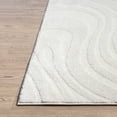 thumbnail image 4 of Abani Cozy Modern Circular Waves Area Rug 9x12 Cream Ivory Power-Loomed, 4 of 7