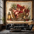 thumbnail image 6 of Pink Ornaments and Wrapped Presents Tapestry, 6 of 7