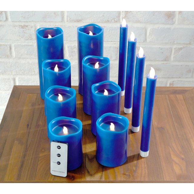 Home Reflections 12pc Ultimate RealLook Flameless Pillar and Taper