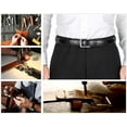 thumbnail image 5 of Men's Genuine Leather Dress Belt with Classic Fashion Design for Work Business and Casual (esBlack, 38), 5 of 6