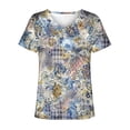 thumbnail image 5 of Blusa estampada de verano para mujer, camisetas casuales de manga corta con cuello en V, camisetas Pompotops  hkajfhjk472489, 5 of 5