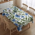 thumbnail image 2 of Blue Pioneer Flower Rectangle Tablecloth 60"x84",Waterproof Polyester Rectangle Table Cloth, Wipeable Spillproof Polyester Tablecloth for Dining, Camping, Indoor and Outdoor, 2 of 5