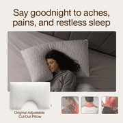 Coop Home Goods Original Cut-Out Pillow, Queen, Memory Foam, Neck Support, Side Sleeper