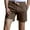 Brown, variant on Youmylove Comfort Mens Shorts Male Summer Shorts Solid Color Tie Suit Cool Breathable Short Pants Casual Workout Shorts