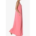 thumbnail image 4 of TheMogan Women's Casual V-Neck Draped Jersey Cami Long Maxi Dress W Pocket Summer Beach Desert Rose S, 4 of 6