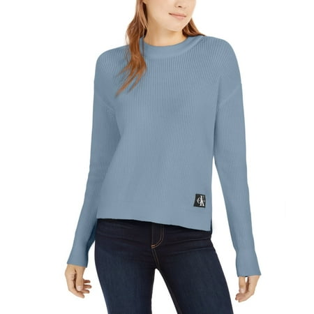 Calvin Klein Women's Jeans Crewneck Sweater Blue Size Large