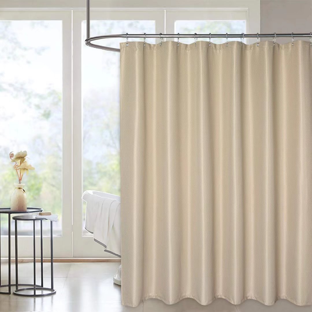 ZACOO Waffle Shower Curtain 72"Wx84"L Heavy Duty Thick Fabric Extra Long Shower Curtains Hotel