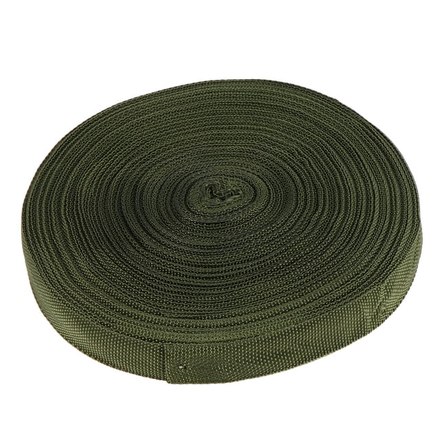 1 Roll 50Mx2CM Polypropylene Dark Green Nylon Plain Weave Ribbon Lanyard Clothing Ribbon Solid Color Belt Party Decorati