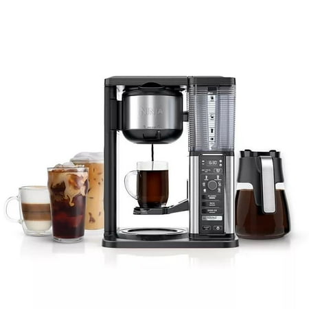 Ninja Specialty 10-Cup Coffee Maker with Fold-Away Frother & Glass Carafe, Black, CM401A